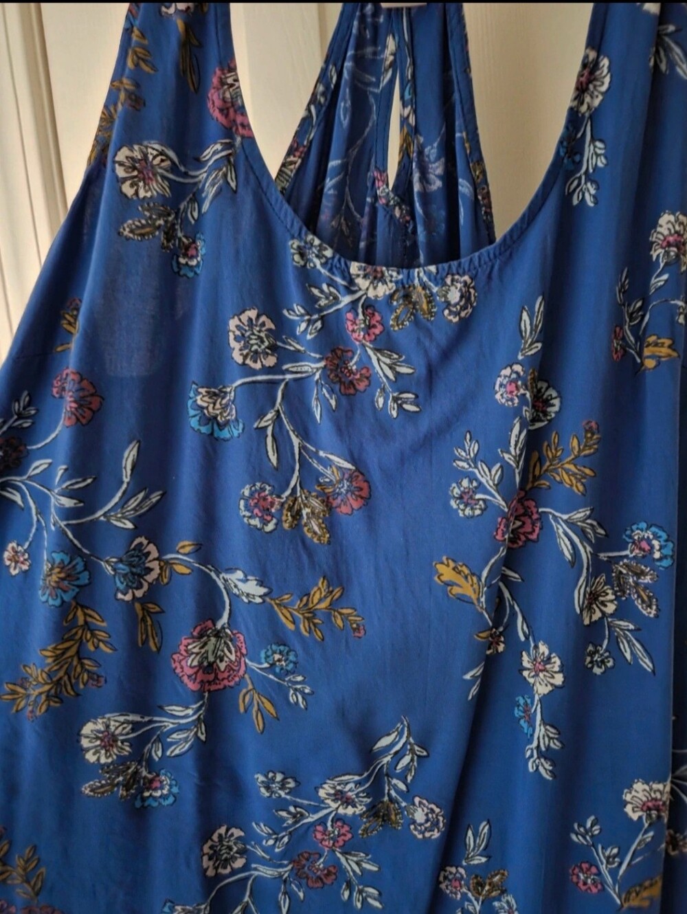 Old Navy Royal Blue Floral Tie-Back Mini Dress - Picture 2 of 4